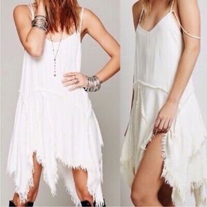 Boho White Fringe Dress